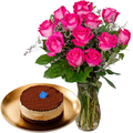 Anniversary Cake with Flower Delivery Tokyo
