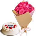 Valentine's Flowers with Cake Delivery Tokyo
