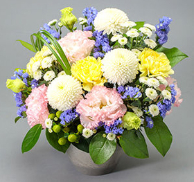 Mix Flowers Funeral Arrangement Japan