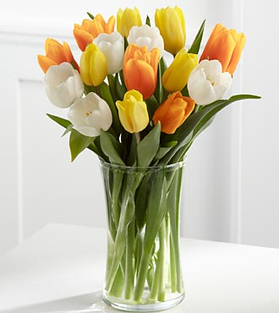 12 Mix Tulips Vase Delivery Japan