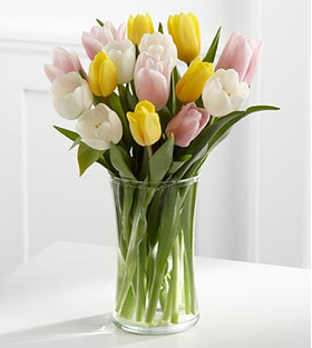 12 Mix Color Tulips Bouquet Delivery Japan