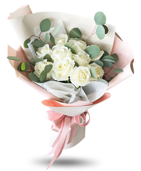 Japan Flower Delivery Tokyo – Twelve White Roses