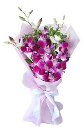 Send Purple Orchids Bouquet in Japan