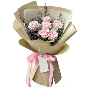 Send Flowers Japan Online | 7 Pink Roses Bouquet