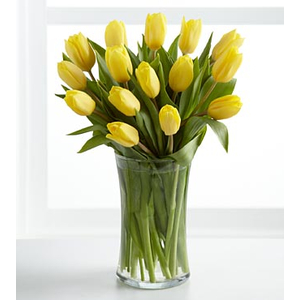 Twelve Yellow Tulips Bouquet Japan